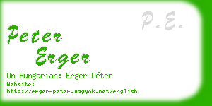 peter erger business card